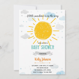 Sunshine baby shower invitation