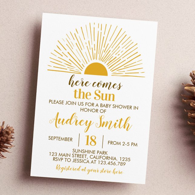 Sunshine Baby Shower Invitation (Creator Uploaded)
