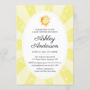 Sunshine Baby Shower Invitation