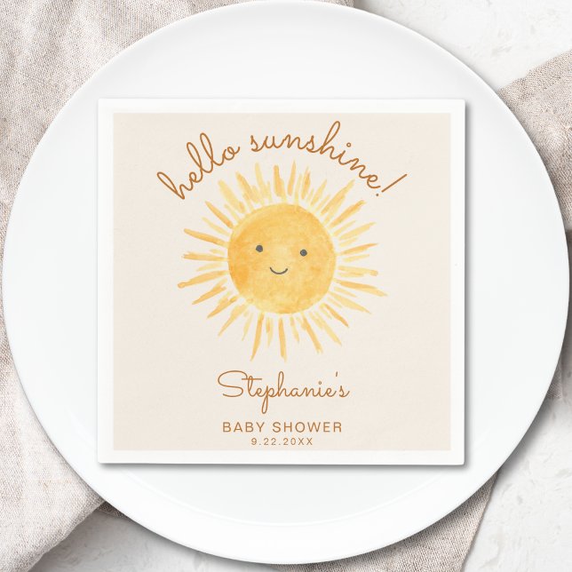 Sunshine Baby Shower  Napkin (Creator Uploaded)