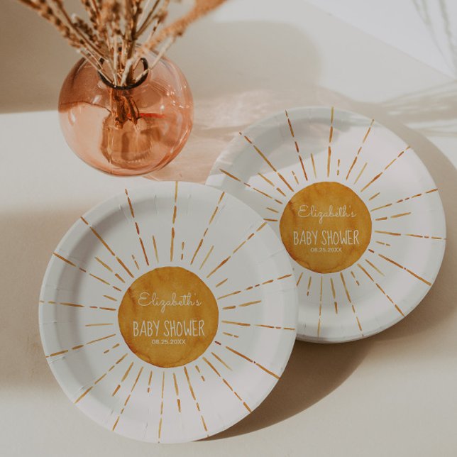 Sunshine Baby Shower  Paper Plate (Creator Uploaded)
