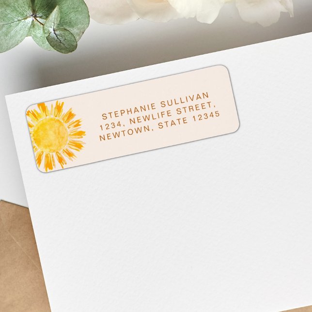 Sunshine Baby Shower Return Address (Creator Uploaded)