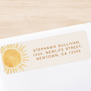 Sunshine Baby Shower Return Address