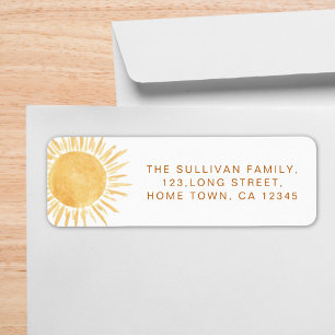 Sunshine Baby Shower Return Address