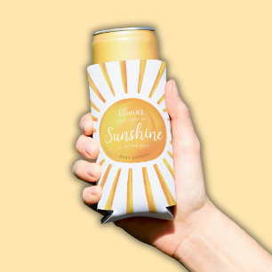 Sunshine Baby Shower Seltzer Can Cooler