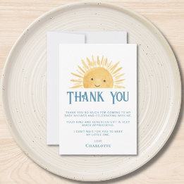 Sunshine Baby Shower  Thank You Card