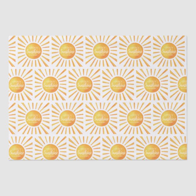 Sunshine Baby Shower Tissue Paper (Front)