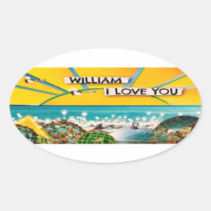 SUNSHINE BANNER OVAL STICKER