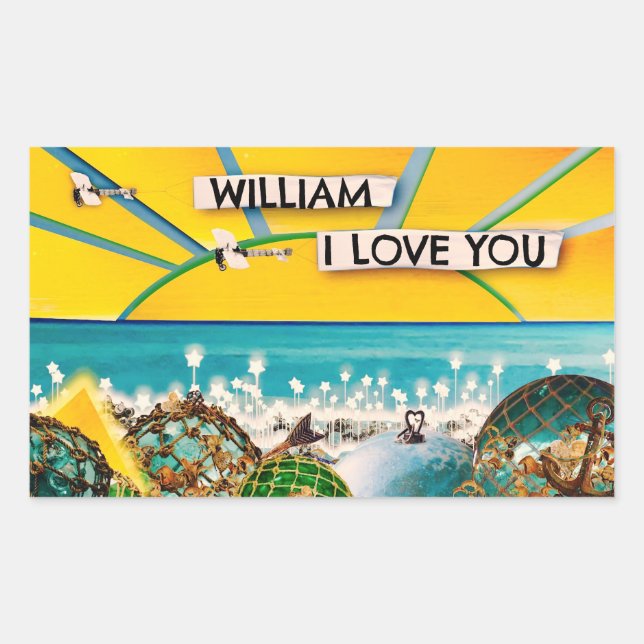 SUNSHINE BANNER RECTANGULAR STICKER (Front)