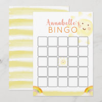 Sunshine Birthday Bingo Game Card