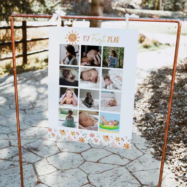 Sunshine Birthday First Year Photos Milestone Poster (Creator Uploaded)