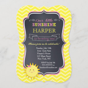 Sunshine Birthday Invitations