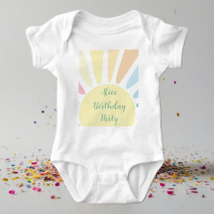 Sunshine Birthday Party Baby T-Shirt Bodysuit