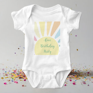 Sunshine Birthday Party Baby T-Shirt Bodysuit