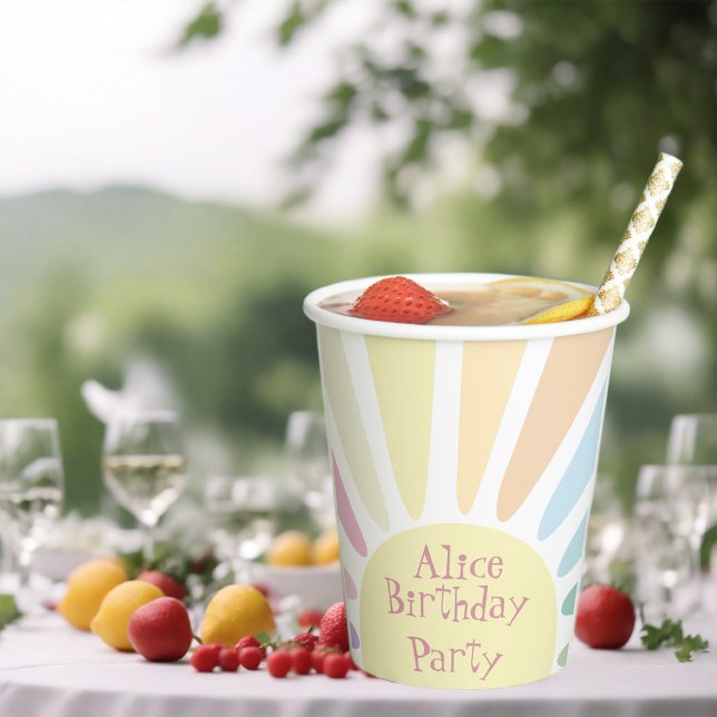 Sunshine Birthday Party Paper Cups (Creator Uploaded)