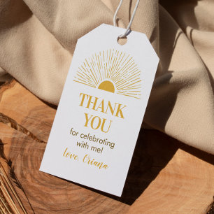 Sunshine Birthday Party Thank You Tag