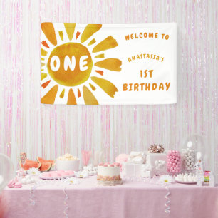 Sunshine birthday welcome  banner