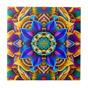Sunshine Blue Mandala Tile