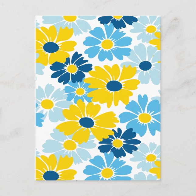 Sunshine Blue Sky Blooming Daisy  Holiday Postcard (Front)