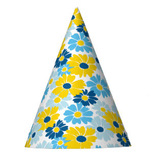 Sunshine Blue Sky Blooming Daisy Party Hat