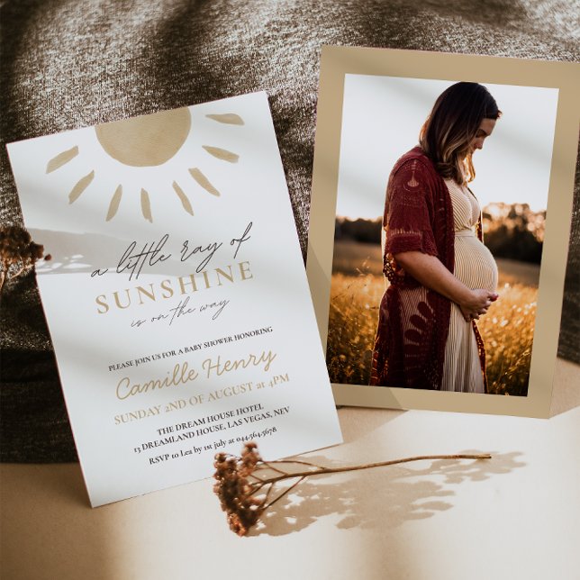 Sunshine Boho Baby Shower Invitation  (Creator Uploaded)