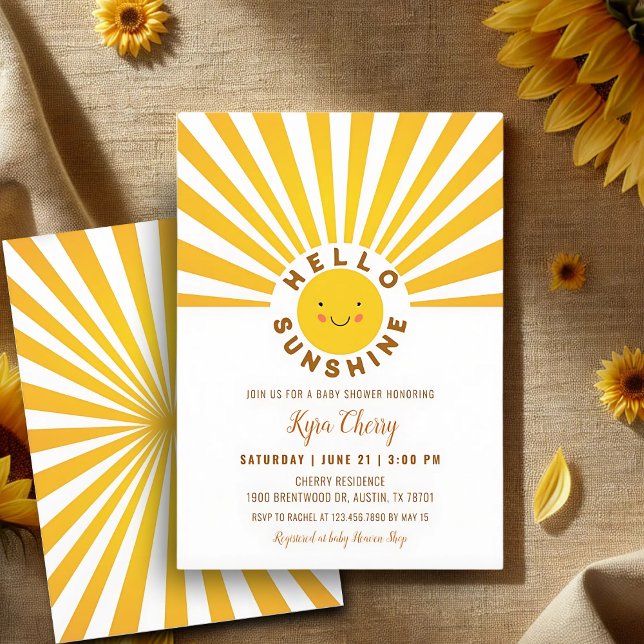 Sunshine Boho Baby Shower  Invitation (Creator Uploaded)