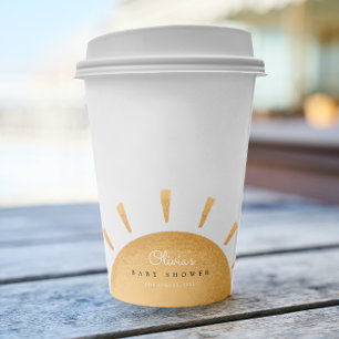 Sunshine Boho Baby Shower Paper Cups