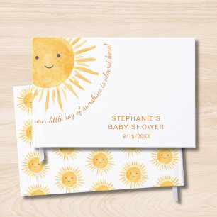 Sunshine Boho Sun Gender-Neutral Baby Shower Guest Book