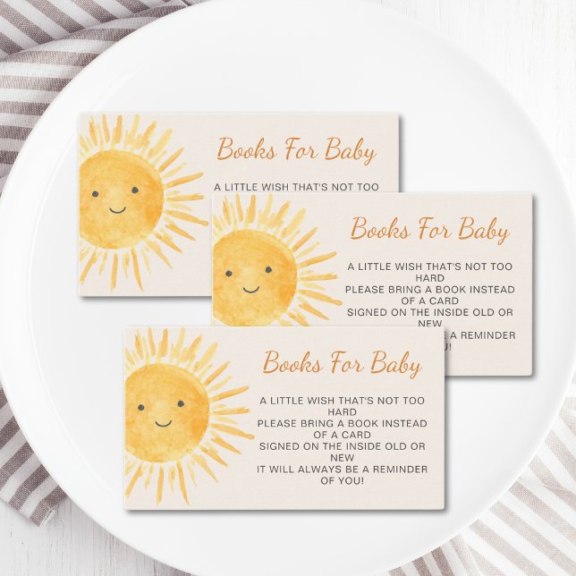 Sunshine Books For Baby Boho Baby Shower  Enclosure Card (Creator Uploaded)
