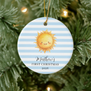 Sunshine Boy Baby First Christmas Ceramic Tree Decoration