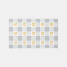 Sunshine Buffalo Check - grey + goldenrod yellow