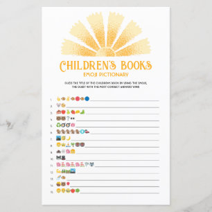 Sunshine children's books emoji pictionary game
