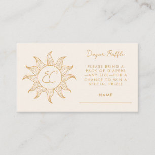 Sunshine Diaper Raffle Card Baby Shower Enclosure