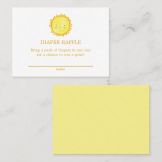 Sunshine Diaper Raffle Enclosure Card Baby Shower