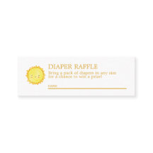 Sunshine Diaper Raffle Mini Enclosure Card