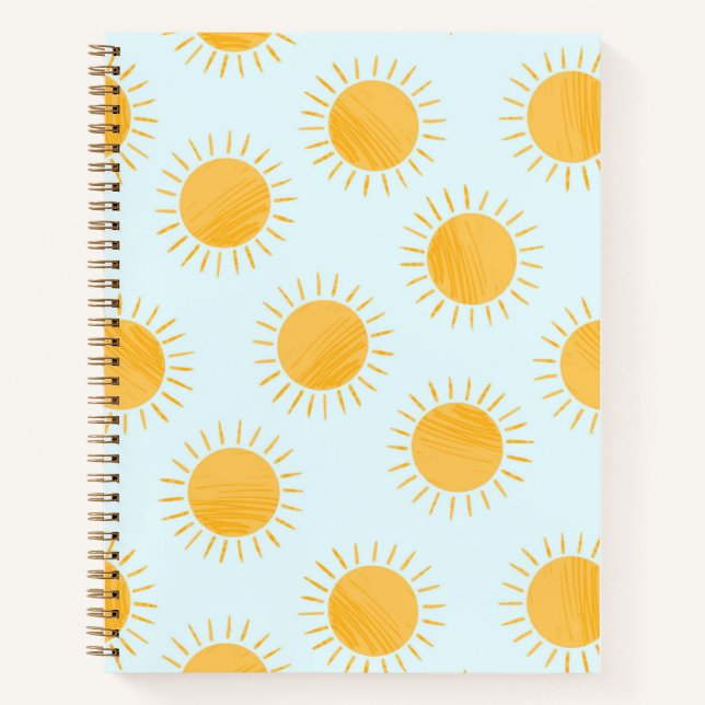 Sunshine Doodle Day Pattern Notebook (Front)