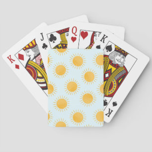 Sunshine Doodle Day Pattern Playing Cards