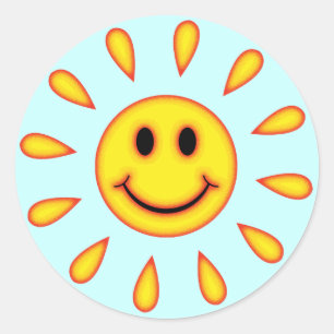 Sunshine Face Classic Round Sticker