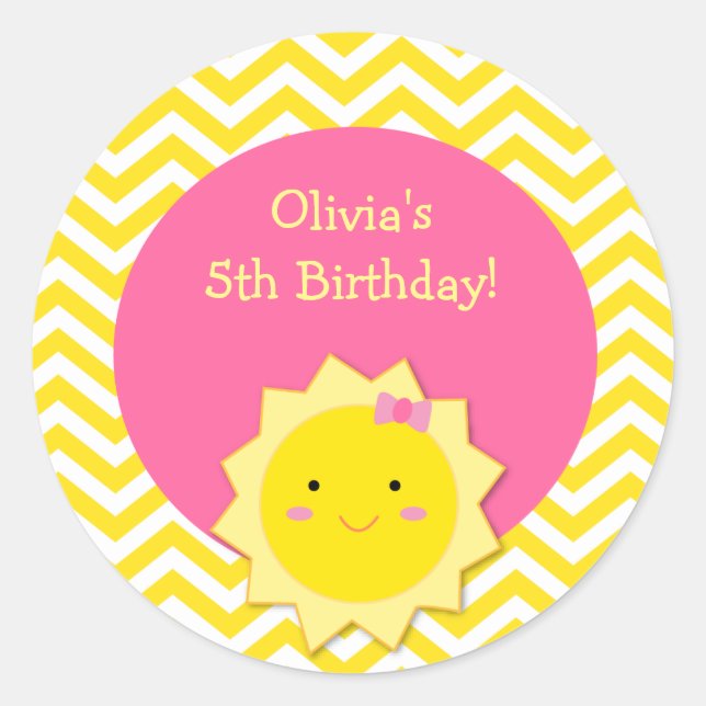 Sunshine Favour Stickers (Front)