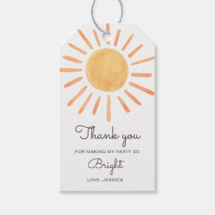 Sunshine Favour Tags Summer Boho Sun Birthday