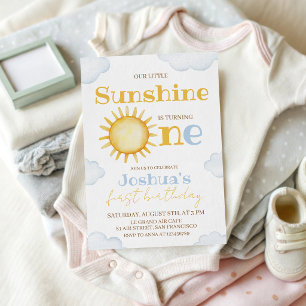 Sunshine First Birthday Invitation