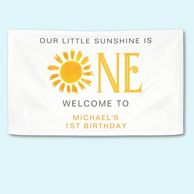 Sunshine First Birthday Welcome Banner (Creator Uploaded)