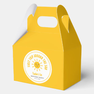 Sunshine First Trip Around The Sun 1st Birthday Favour Box