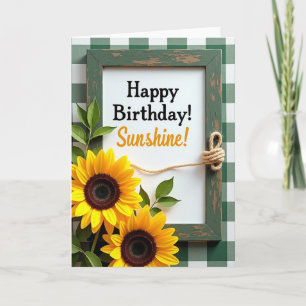 Sunshine Floral Birthday Card