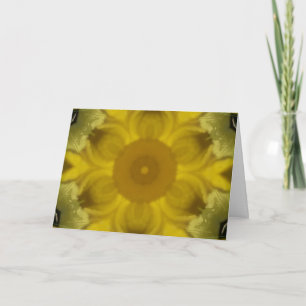 Sunshine Flower Burst Golden Card