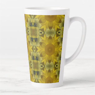 Sunshine Flower Burst Golden Latte Mug