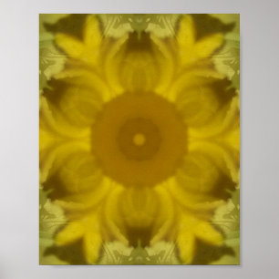 Sunshine Flower Burst Golden Poster