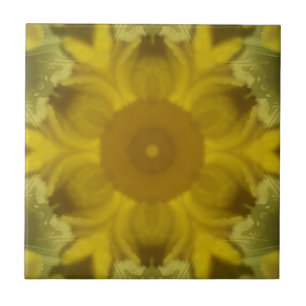 Sunshine Flower Burst Golden Tile