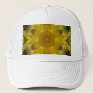 Sunshine Flower Burst Golden Trucker Hat