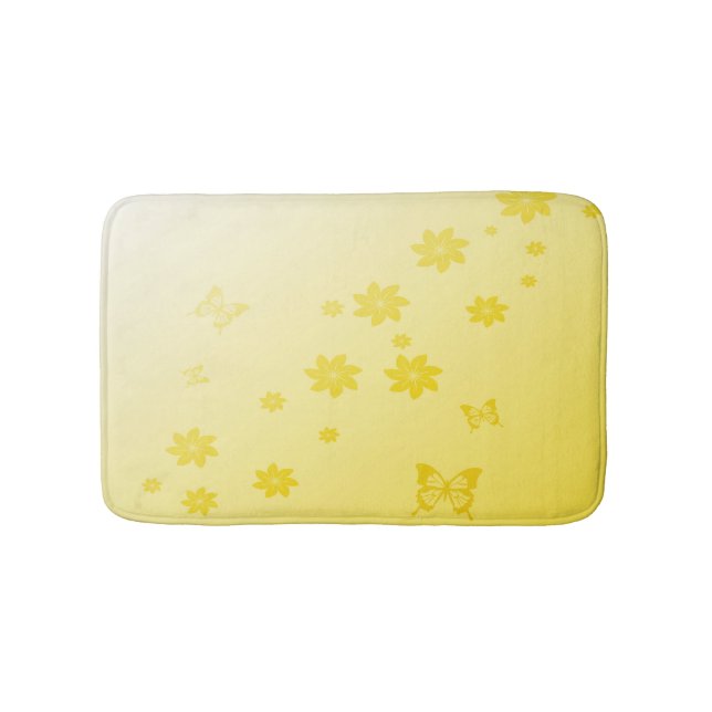 Sunshine Flowers n Butterflies Bath Mat (Front)